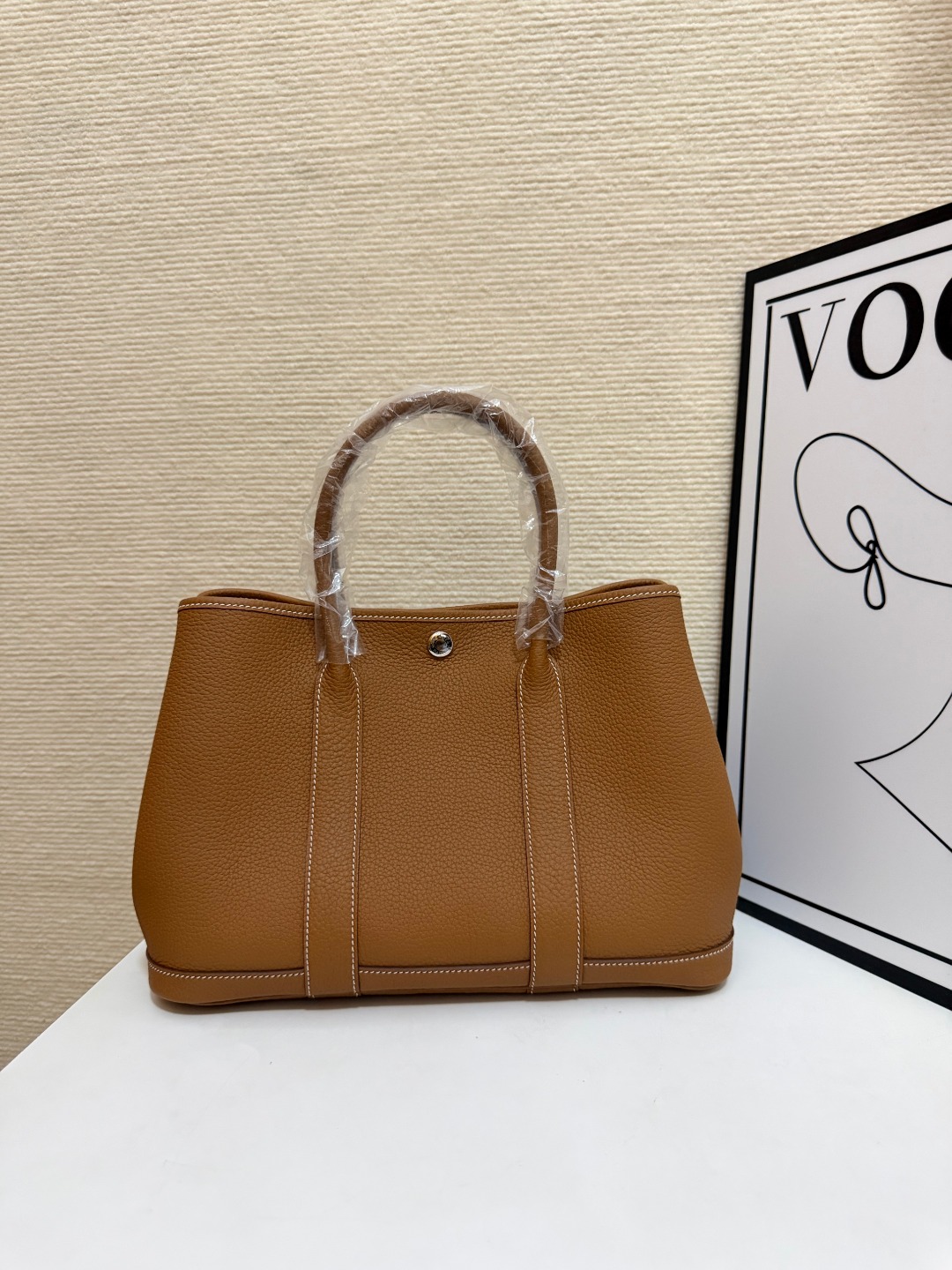 Hermes Garden Party Gold brown leather 30cm tote everyday