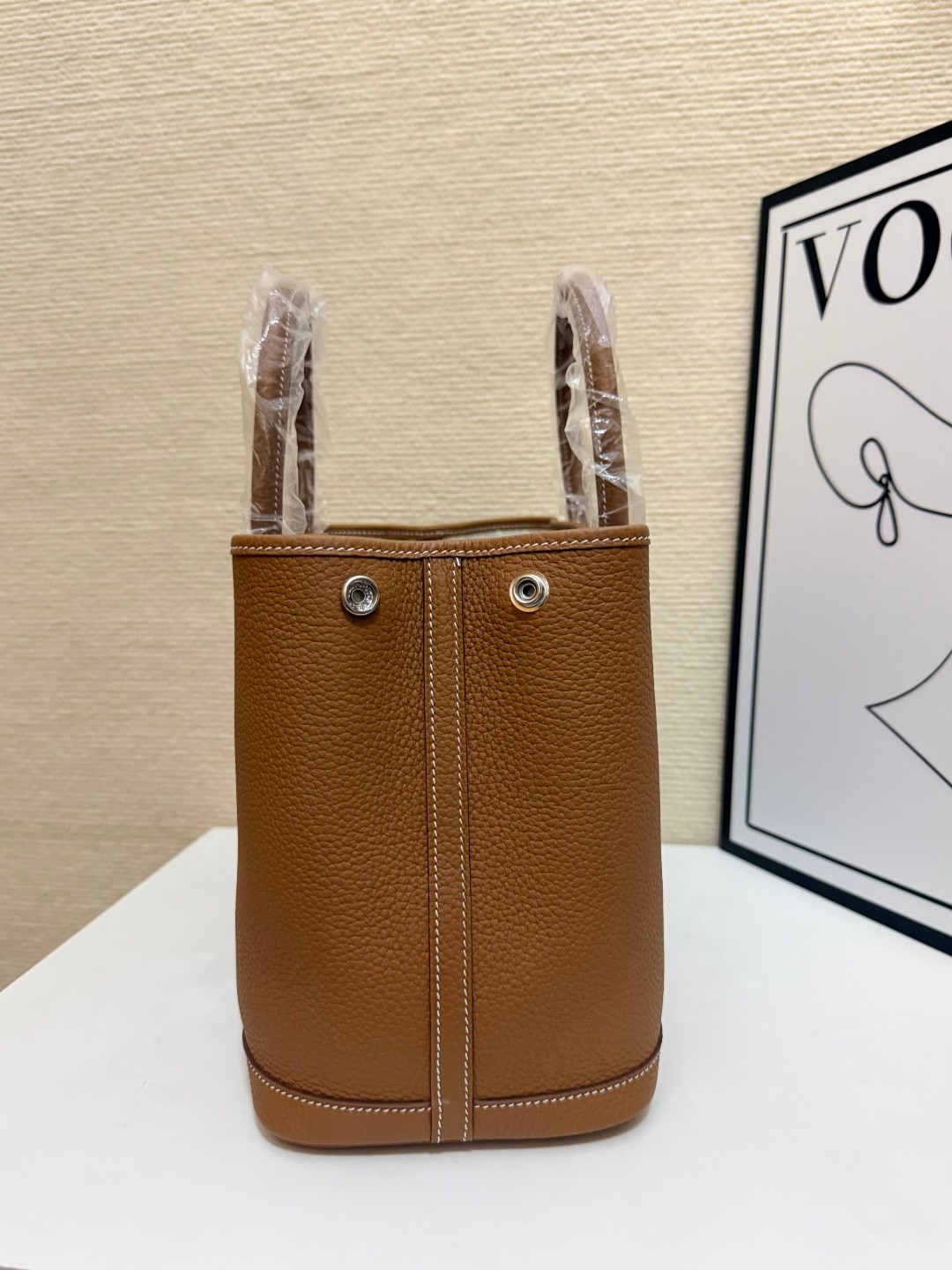 Hermes Garden Party Gold brown leather 30cm tote everyday