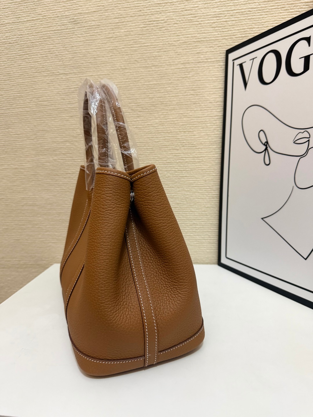 Hermes Garden Party Gold brown leather 30cm tote everyday