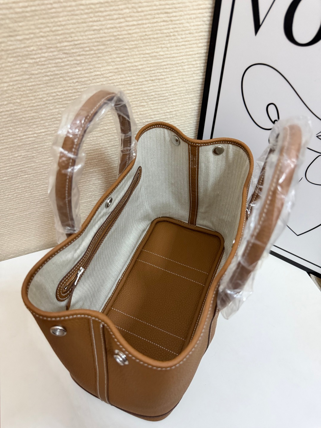 Hermes Garden Party Gold brown leather 30cm tote everyday