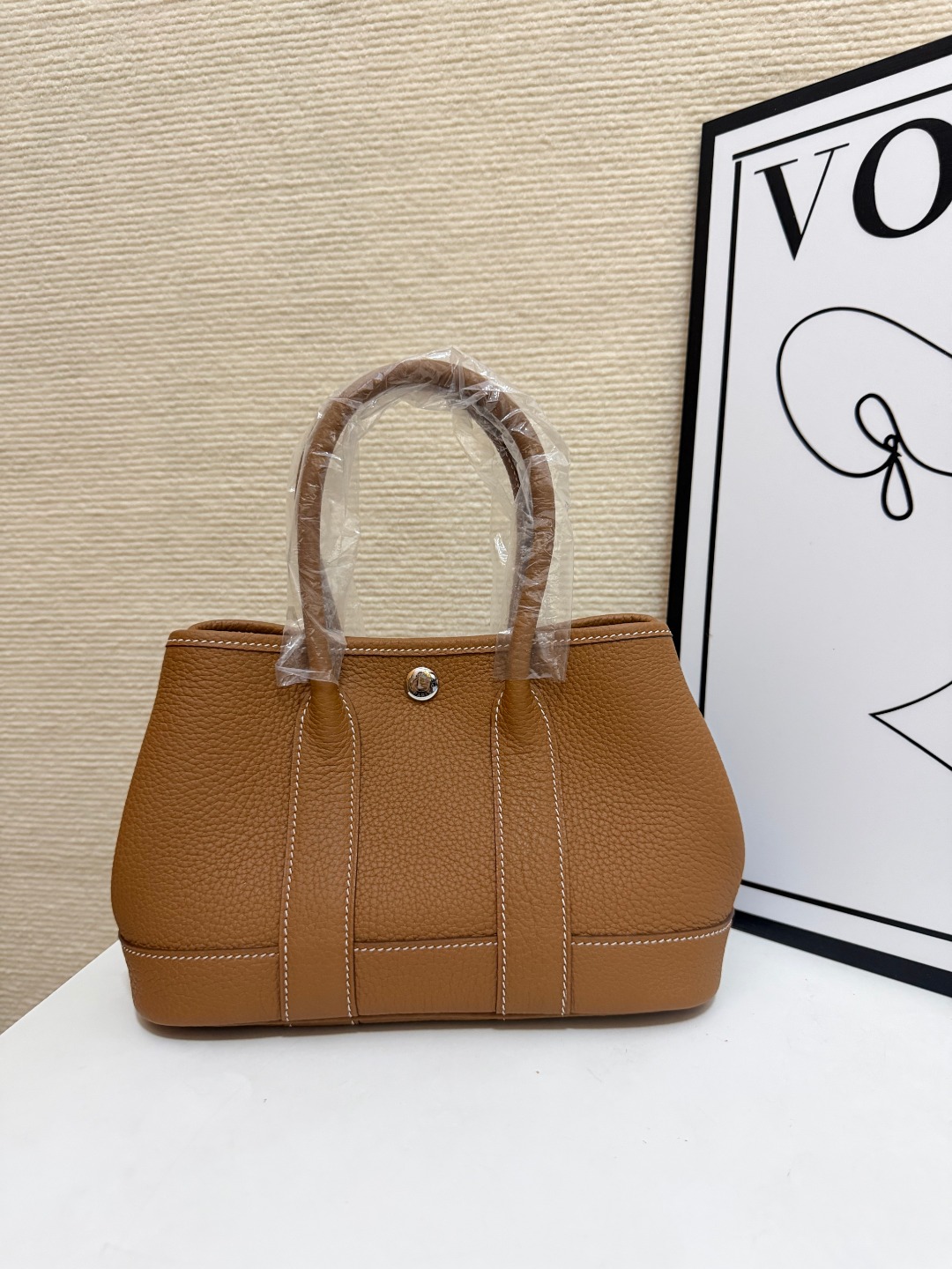 Hermes Garden Party Gold brown leather 23cm tote everyday