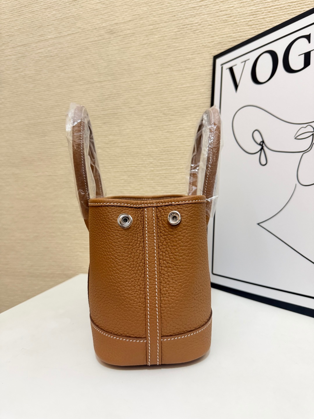 Hermes Garden Party Gold brown leather 23cm tote everyday