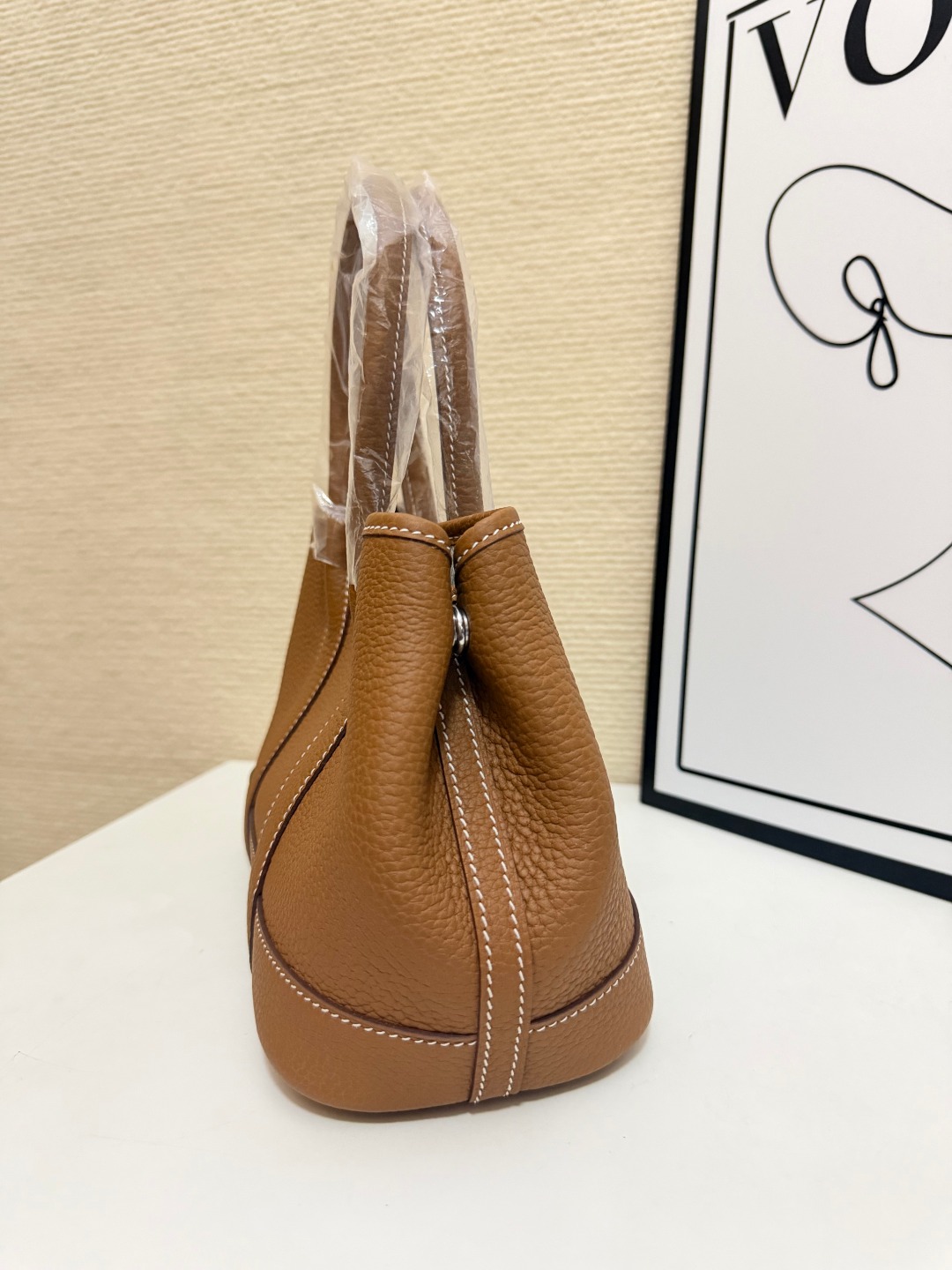 Hermes Garden Party Gold brown leather 23cm tote everyday