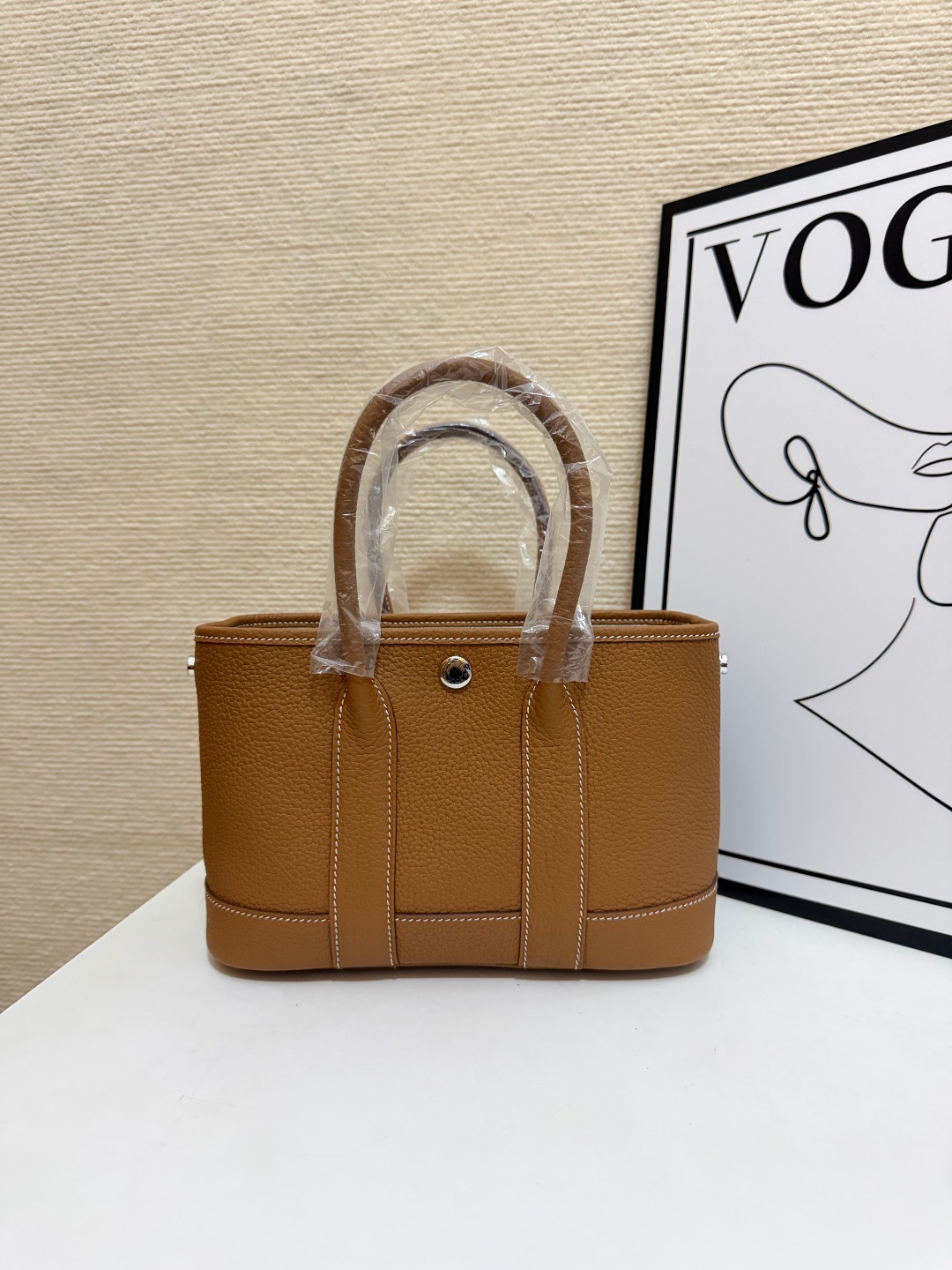 Hermes Garden Party Gold brown leather 23cm tote everyday