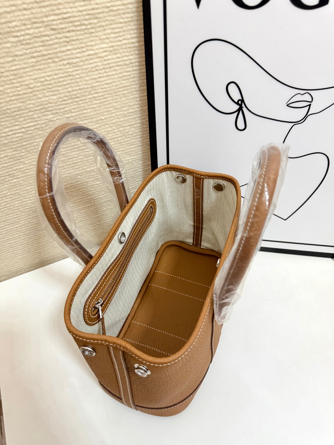 Hermes Garden Party Gold brown leather 23cm tote everyday