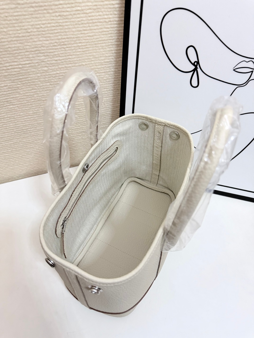 Hermes Garden Party Cream 23cm tote everyday