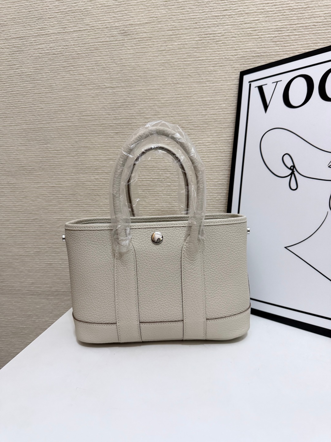 Hermes Garden Party Cream 23cm tote everyday