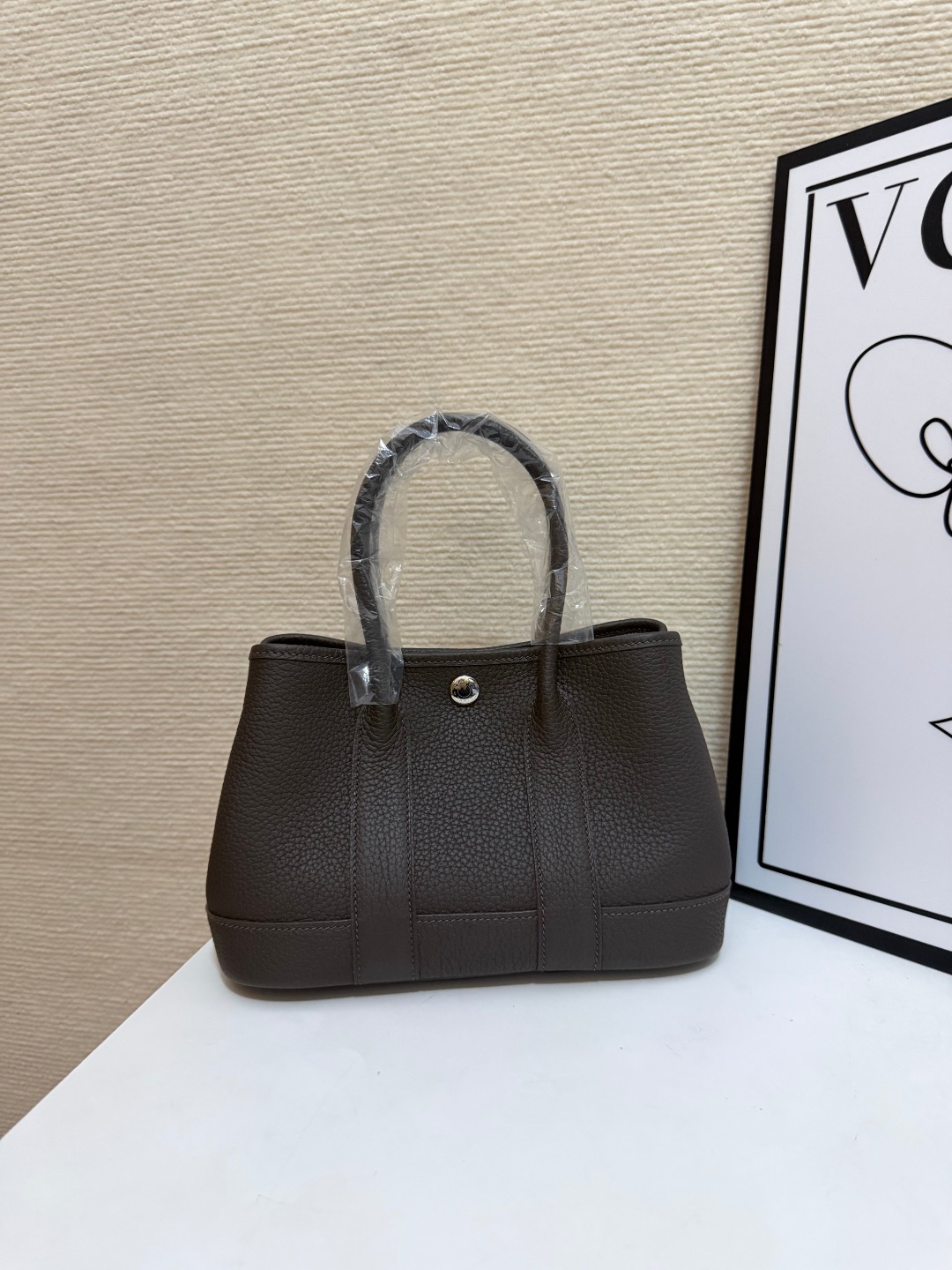 Hermes Garden Party Taupe leather 23cm tote everyday