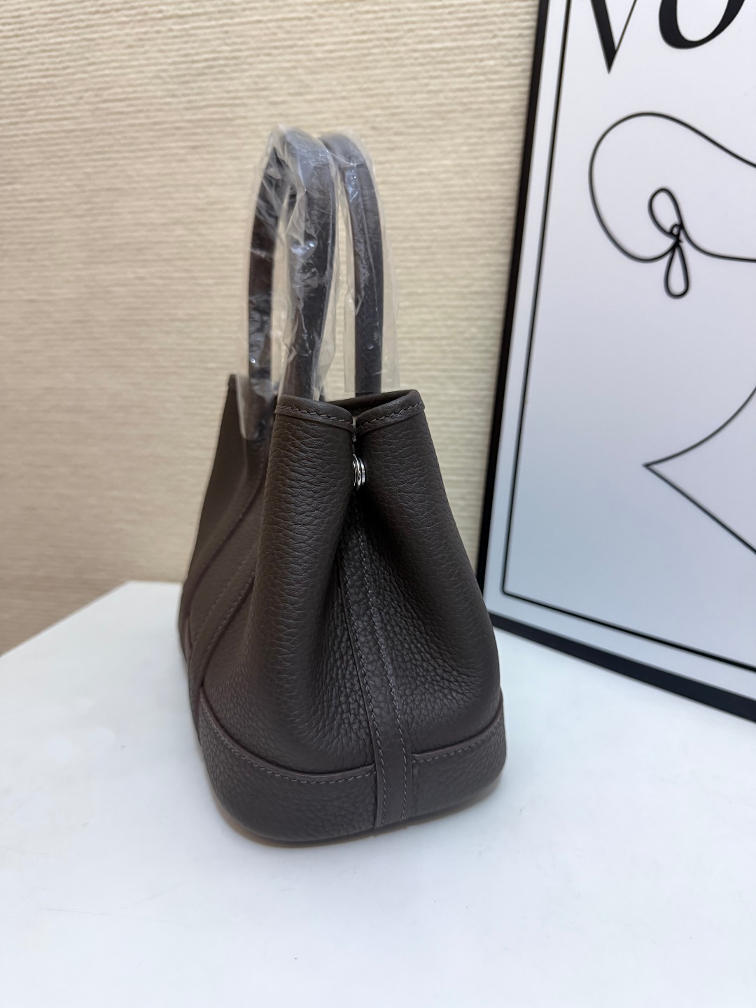 Hermes Garden Party Taupe leather 23cm tote everyday