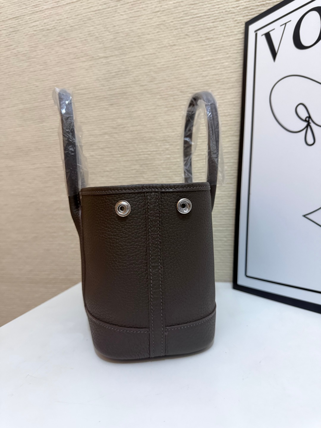 Hermes Garden Party Taupe leather 23cm tote everyday