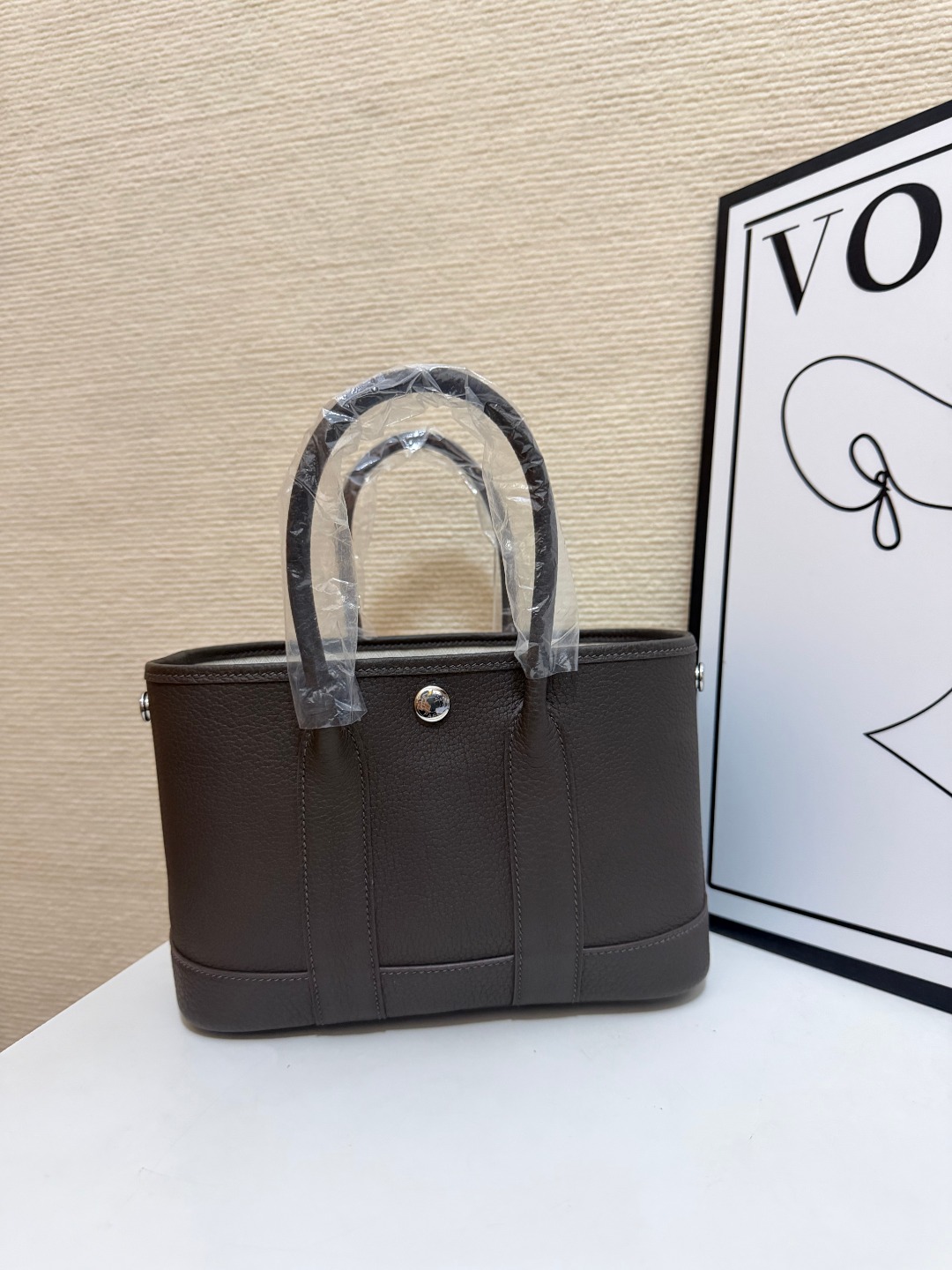 Hermes Garden Party Taupe leather 23cm tote everyday