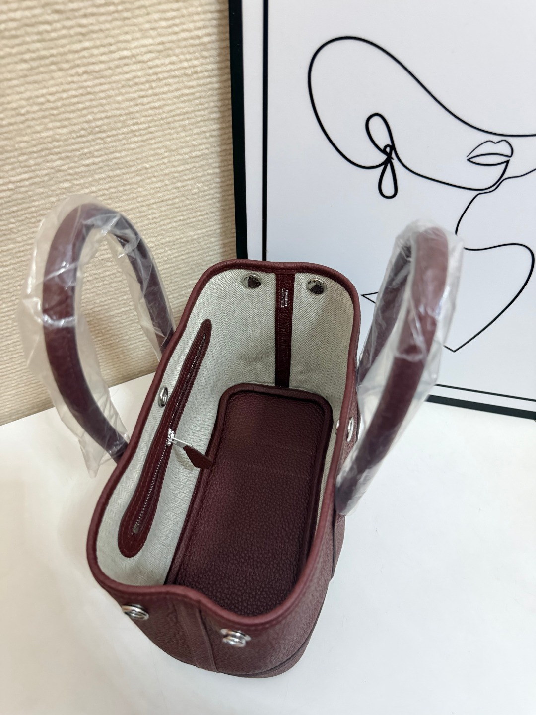 Hermes Garden Party Burgundy 23cm tote everyday