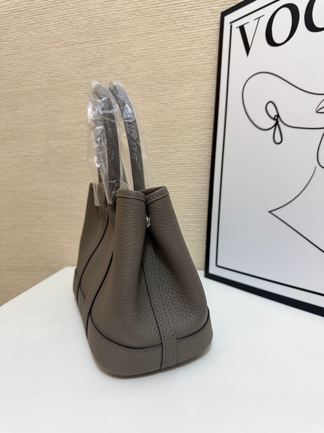 Hermes Garden Party Etoupe leather 23cm tote everyday