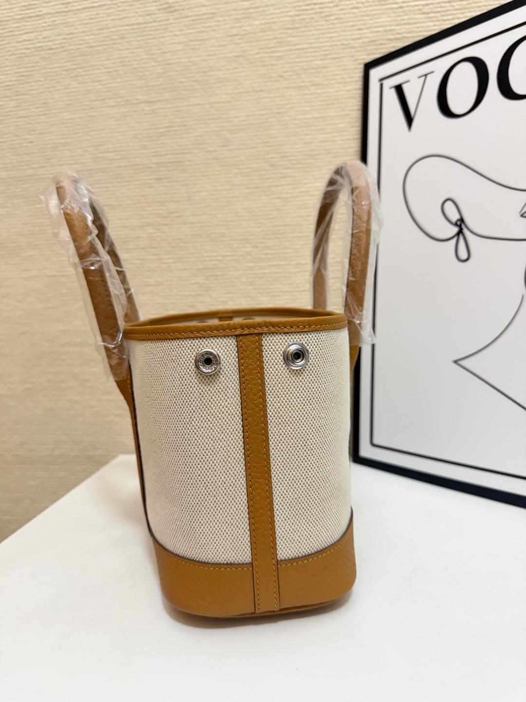 Hermes Garden Party Canvas and leather mini 23cm tote everyday
