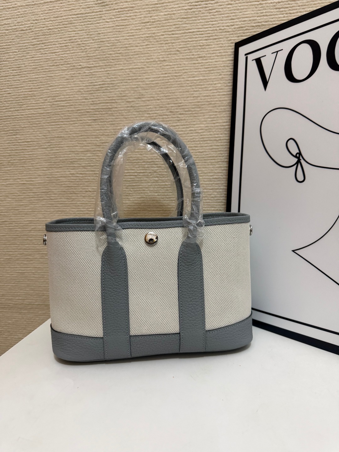 Hermes Garden Party Gray and Beige mini 23cm tote everyday