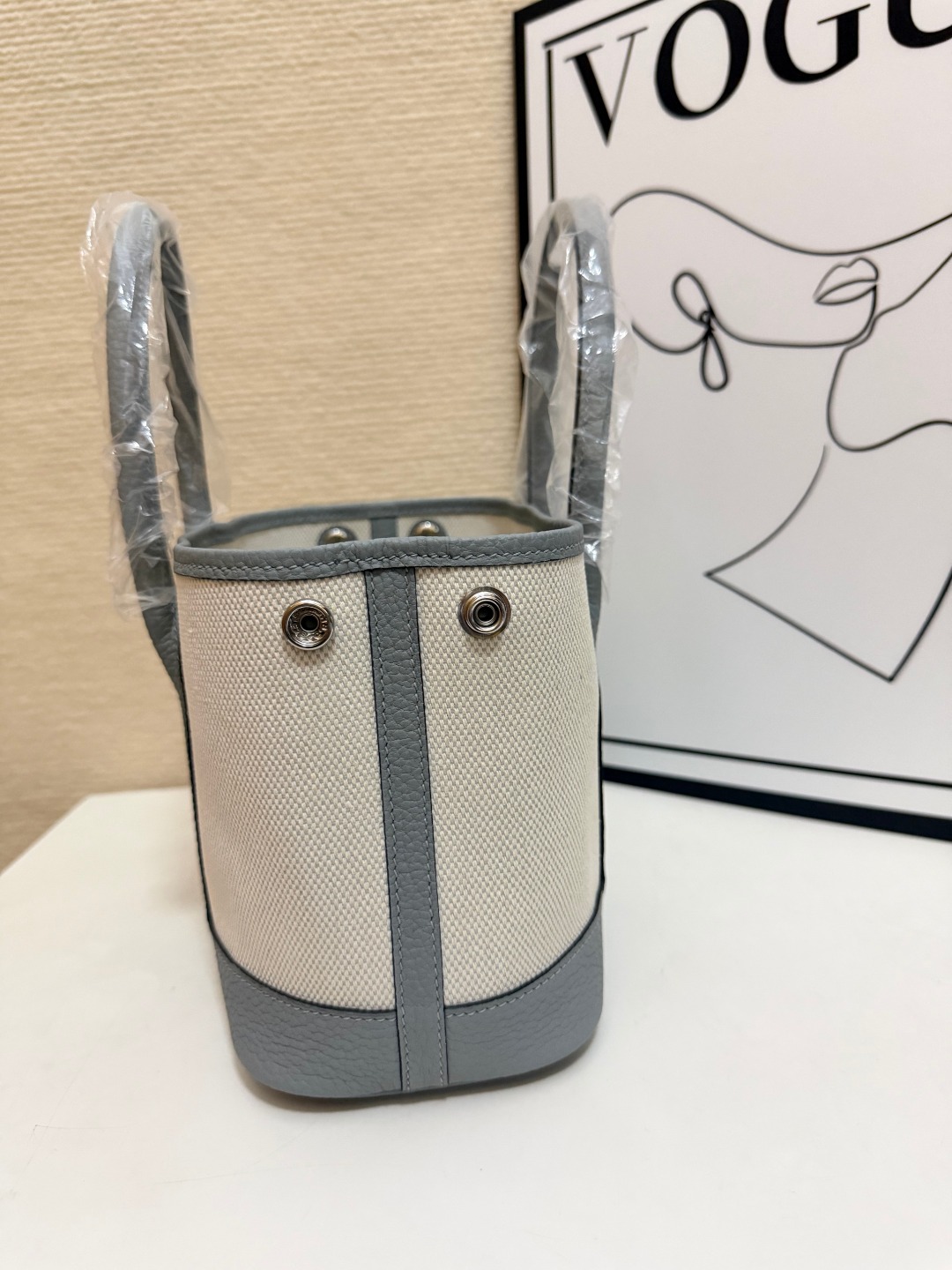 Hermes Garden Party Gray and Beige mini 23cm tote everyday