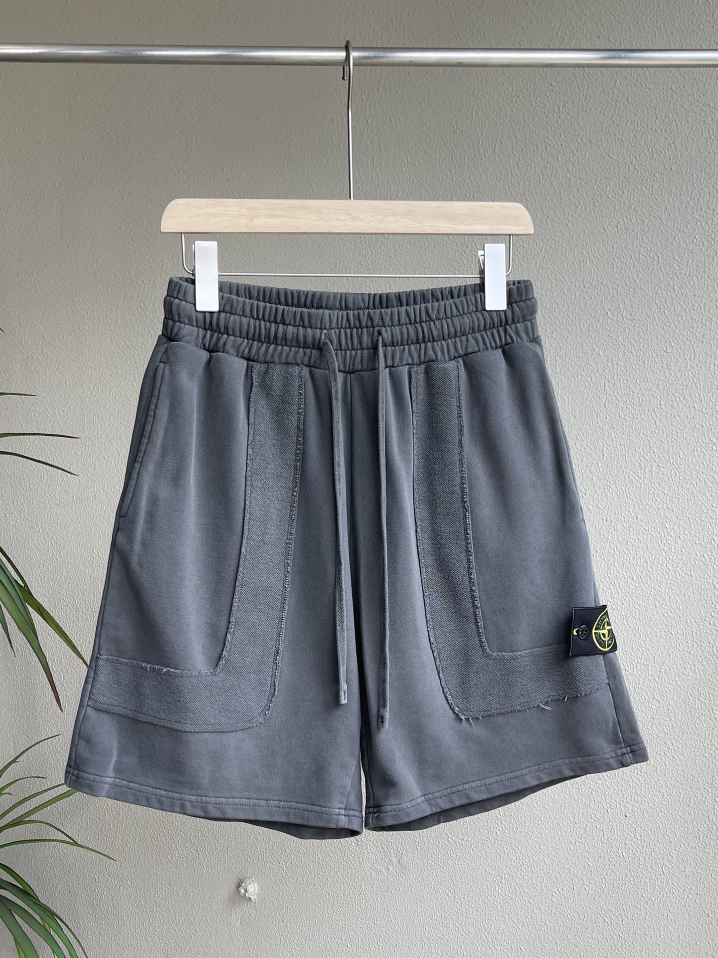 Stone Island Heavyweight Fleece Shorts - Garment Dyed Patch Relaxed Fit