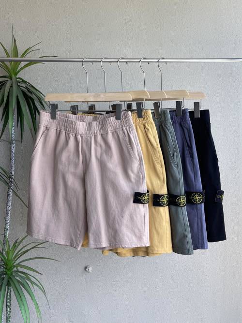 Stone Island Men's Casual Summer Shorts - Soft Cotton, Elastic Waist 1 Stone Island Men's Casual Summer Shorts - Soft Cotton, Elastic Waist