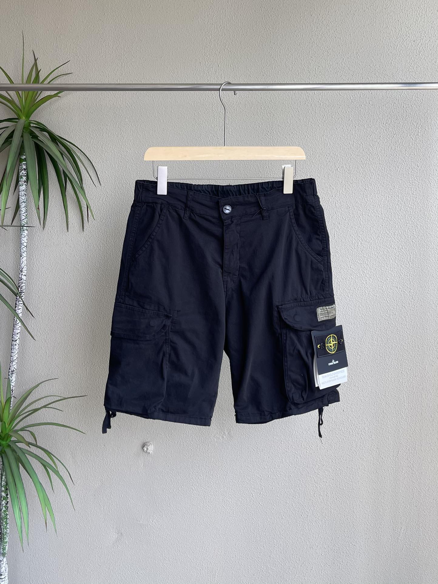 Stone Island Military Style Cargo Shorts - Vintage Wash, Utility Pockets