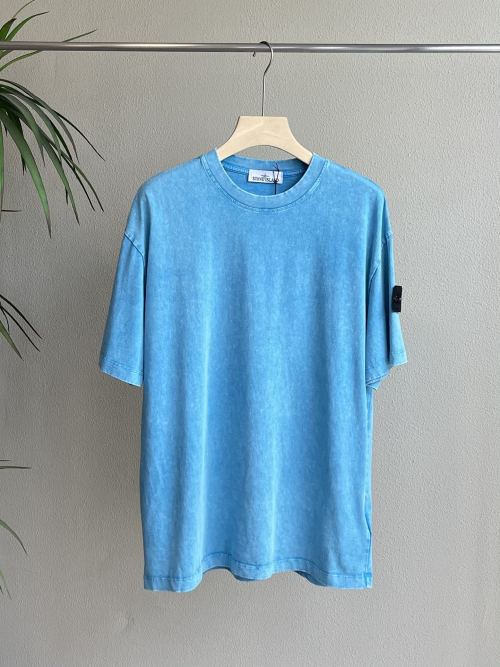 Stone Island Men's Vintage Washed Cotton Short Sleeve T-Shirt 1 Stone Island Men's Vintage Washed Cotton Short Sleeve T-Shirt