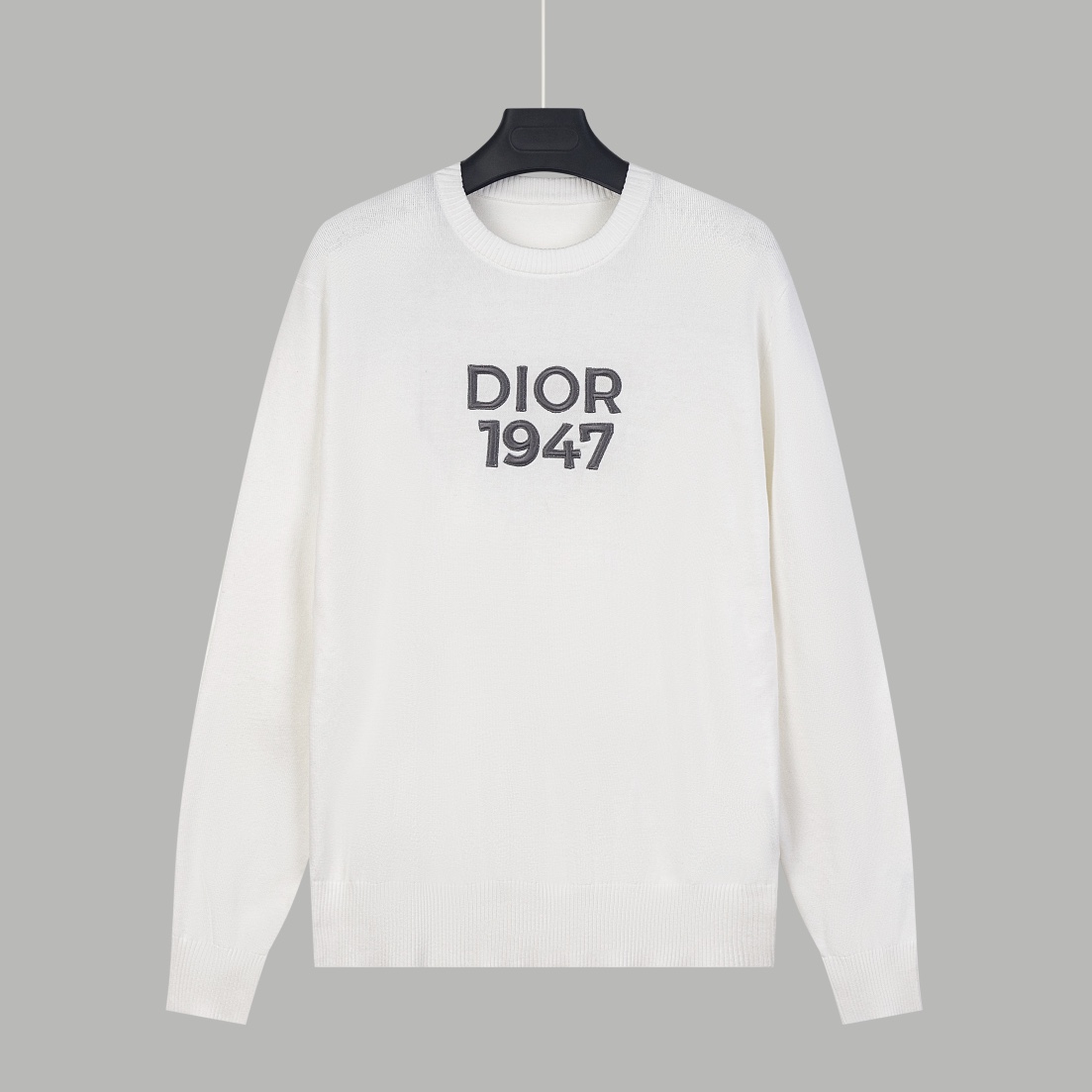 Dior Vêtements Sweatshirts Blanc Broderie de fleurs Cachemire Tissu Laine Série printemps 1947 Peu importe