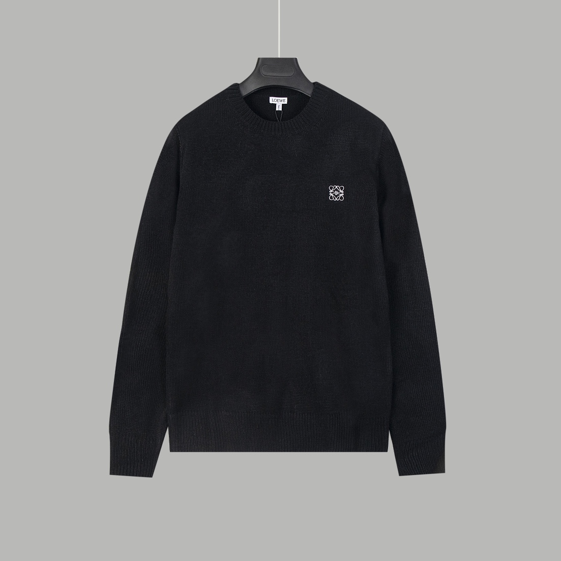 High-Density Cotton Knit Sweater with Embroidery and Round Collar – DB Handbags 5 - 图片 3