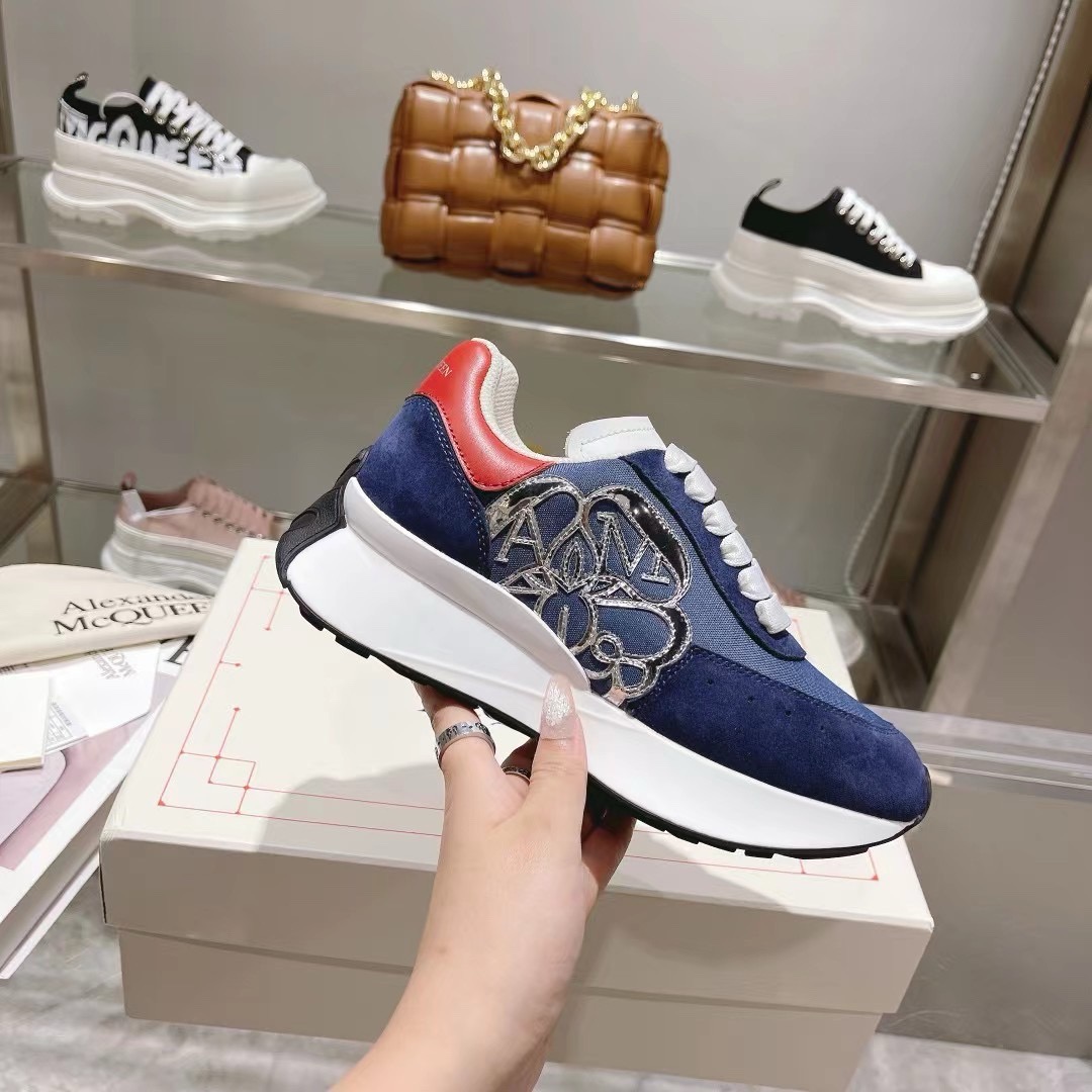 Floral Embroidery Running Platform Sneakers