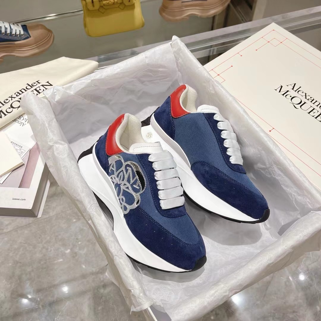 Floral Embroidery Running Platform Sneakers