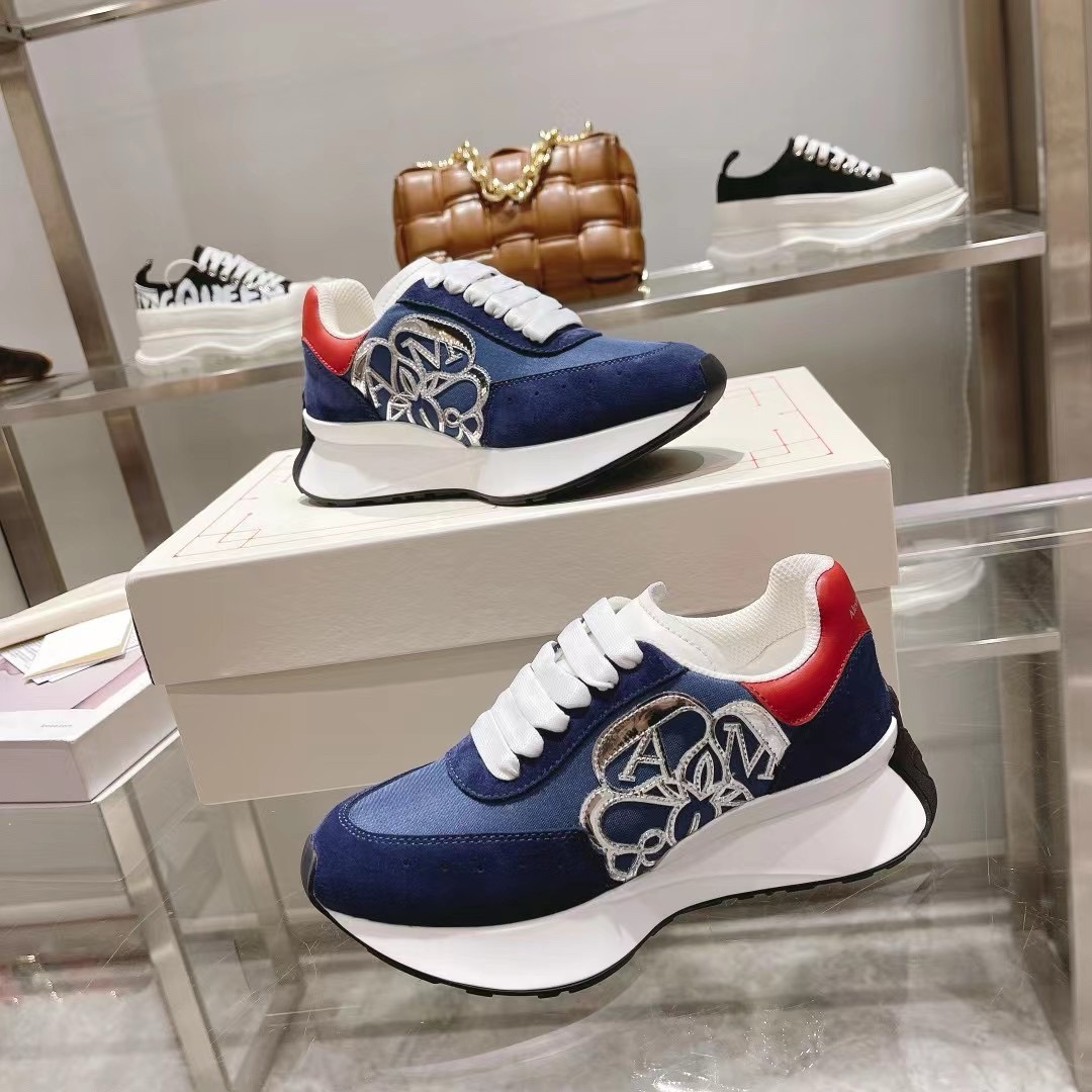 Floral Embroidery Running Platform Sneakers