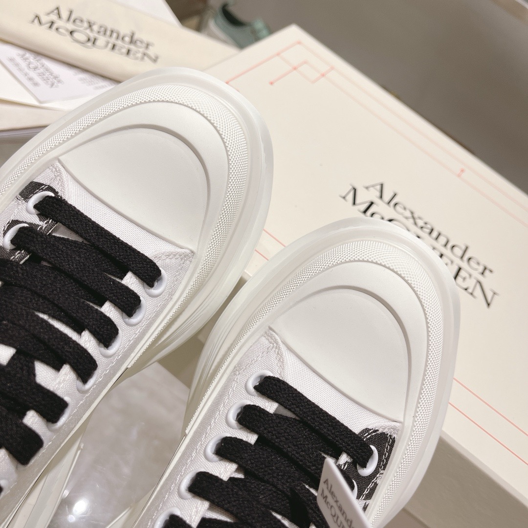 Alexander McQueen Graffiti Logo Canvas Platform 