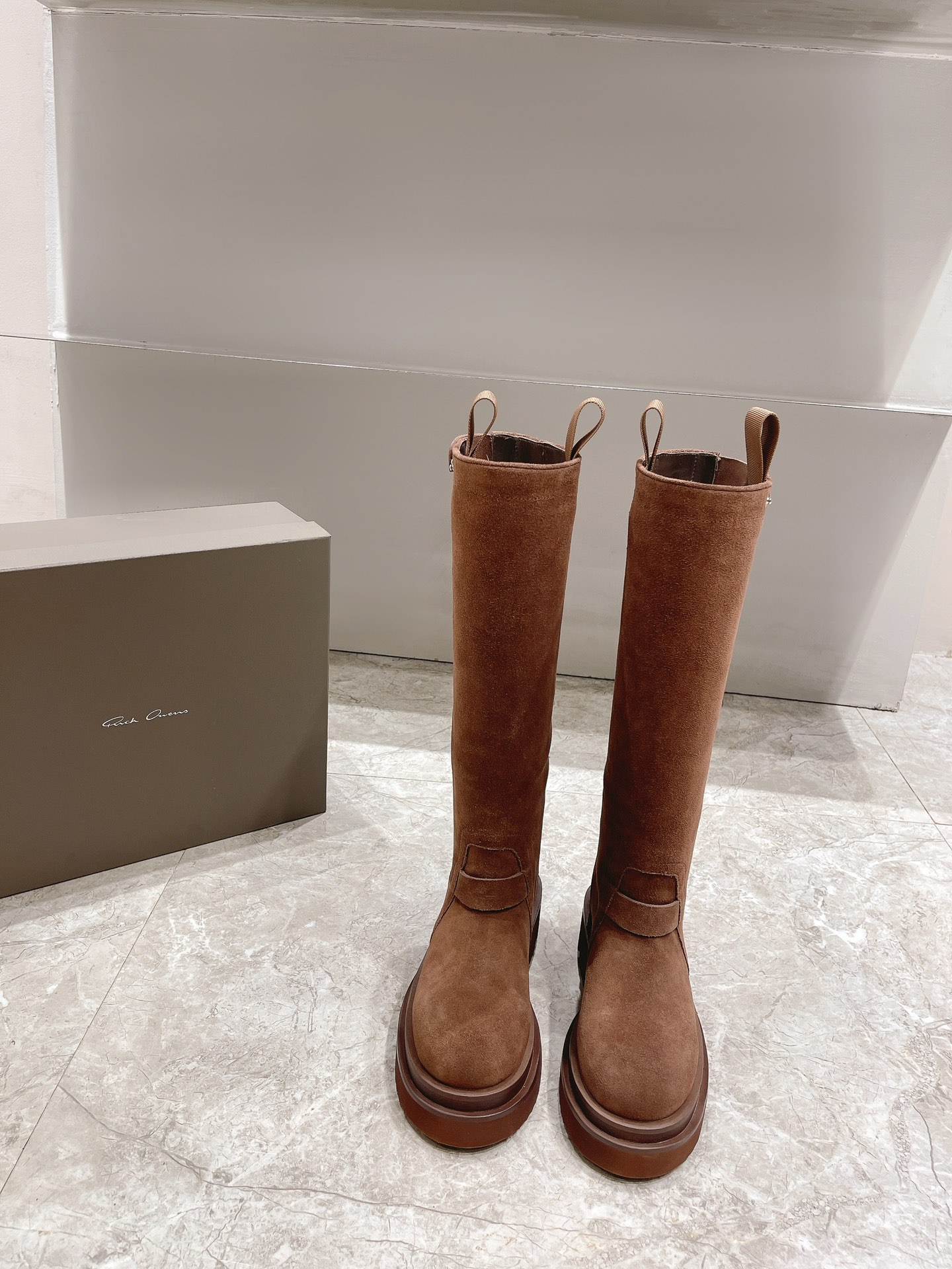 Rick Owens 2023 Euvens Boots: Italian Husk Fabrication, Cow Skin Interior, Original Skin Sole.