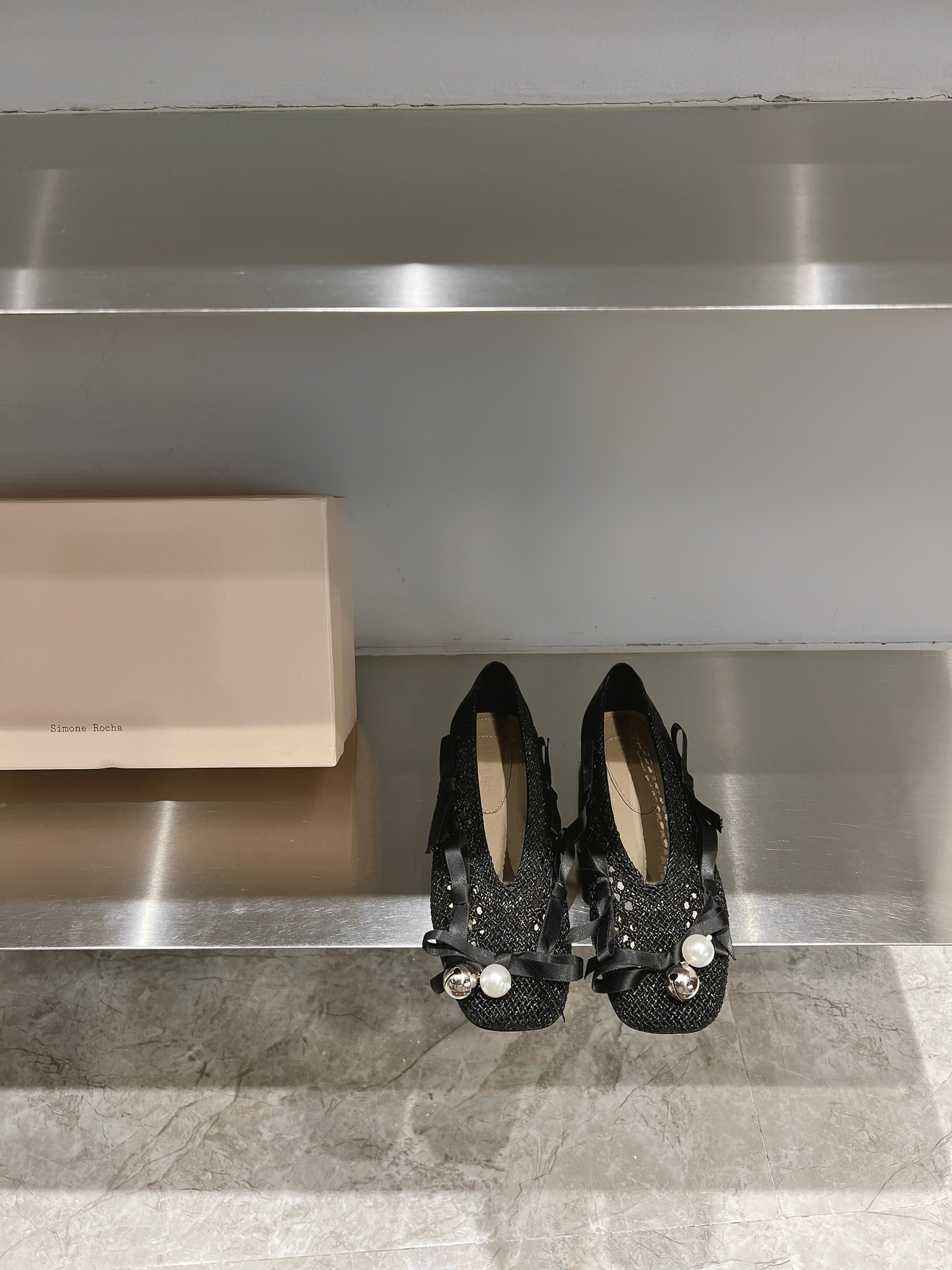 “Romantic Crochet Ballet Shoes by Simone Rocha: Plum Pearls, Butterflies, and Italian Craftsmanship”