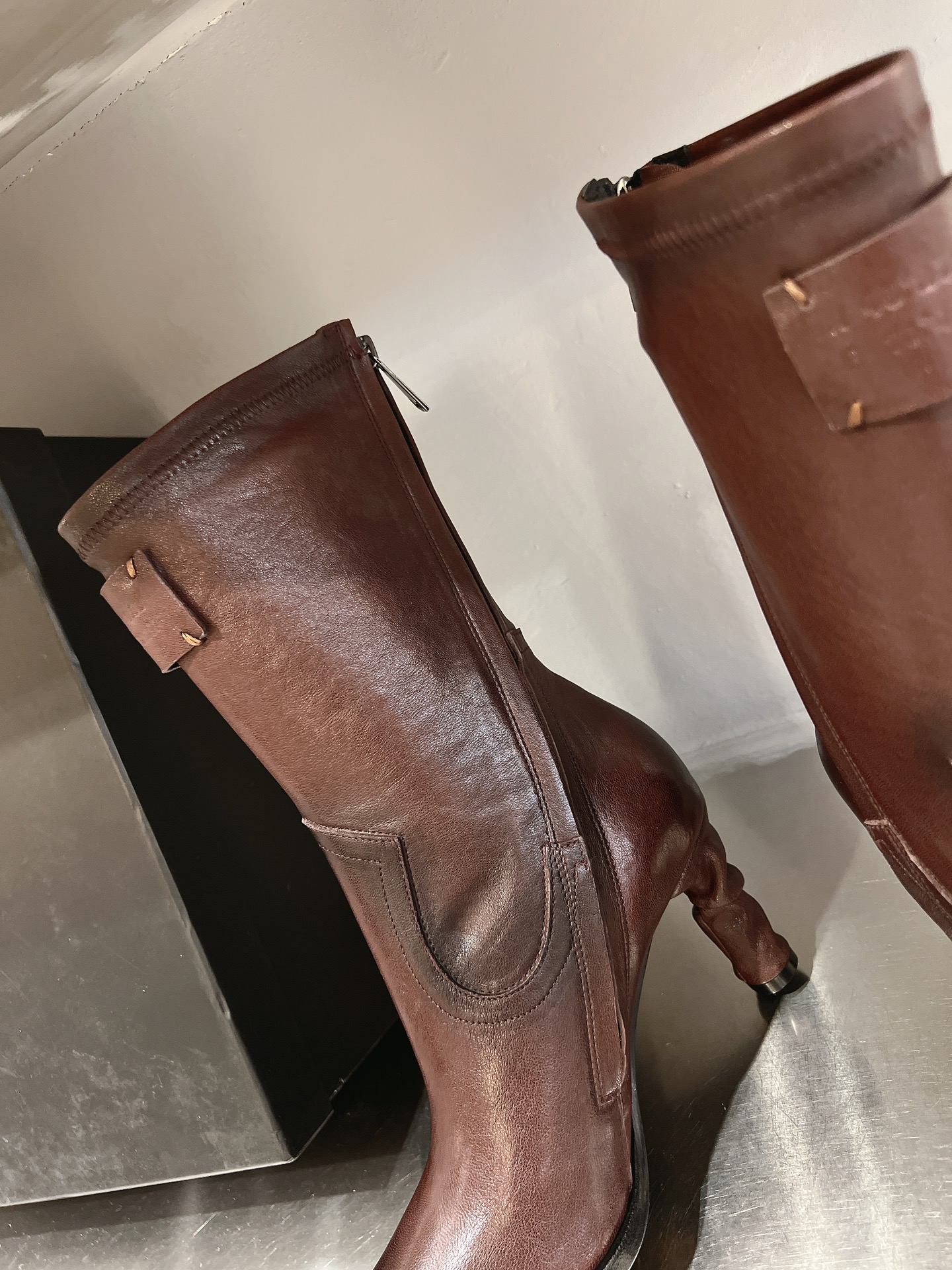 New AS98 Short Boots: Hand-Made Leather Work Boots, Heavy-Duty Quality. - 图片 8