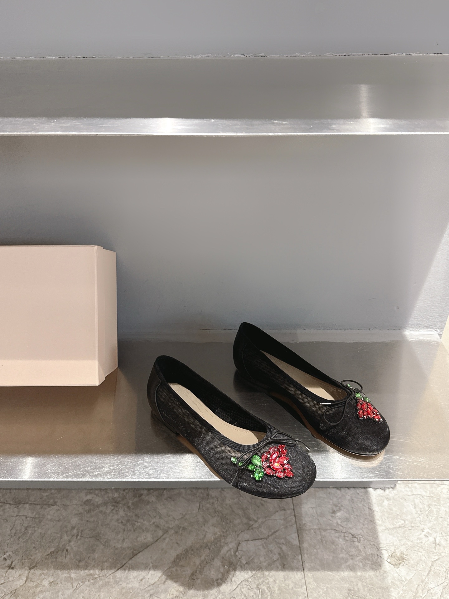 Simone Rocha Ballet Flats with Mesh and Crystal Embellishments - Mary Jane Style 6 i1742740251418 8384 0 3