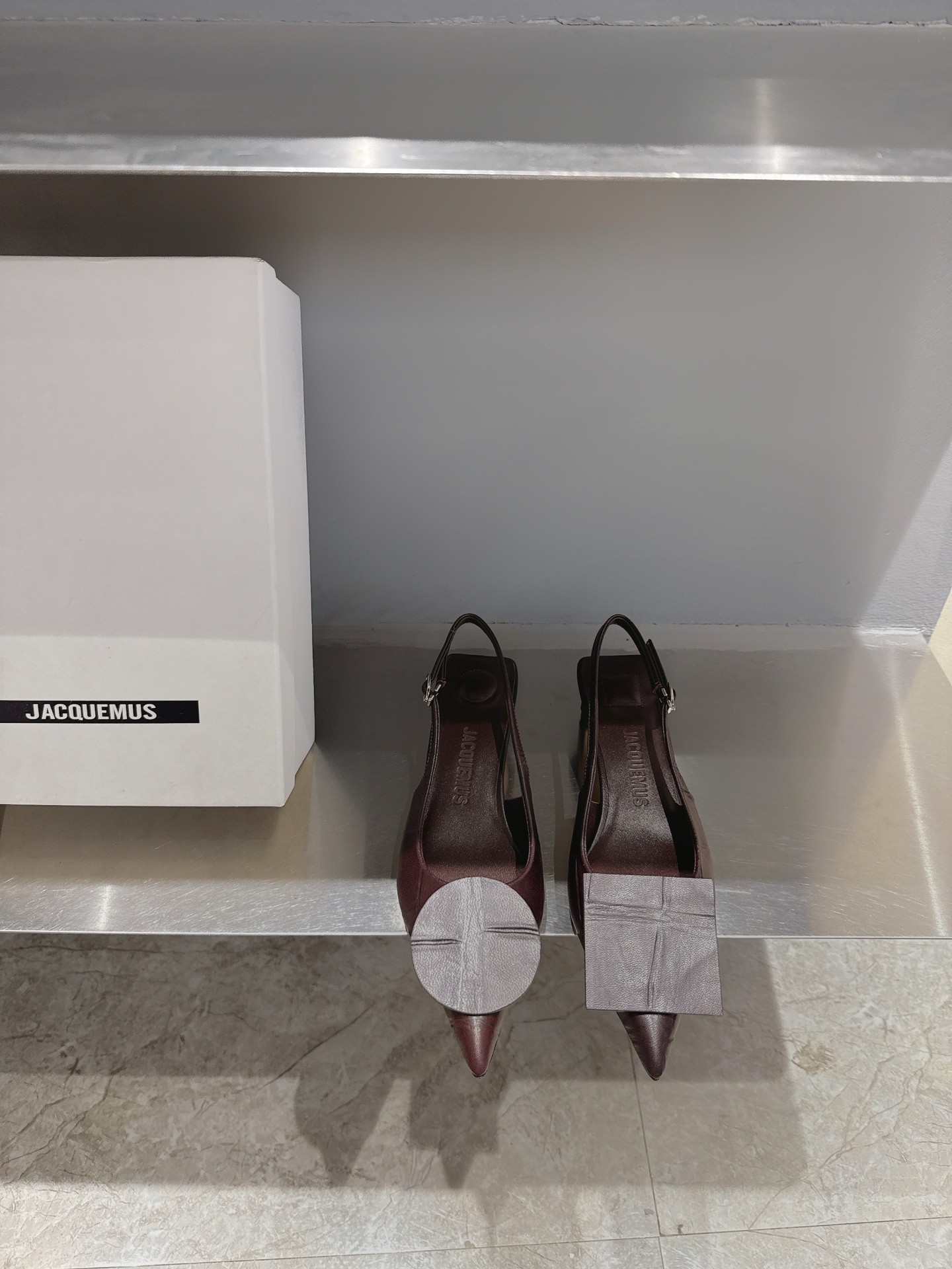Unique Jacquemus Pointy Sandals: Asymmetric Design, Square-Circular Collisions, French Modernity.