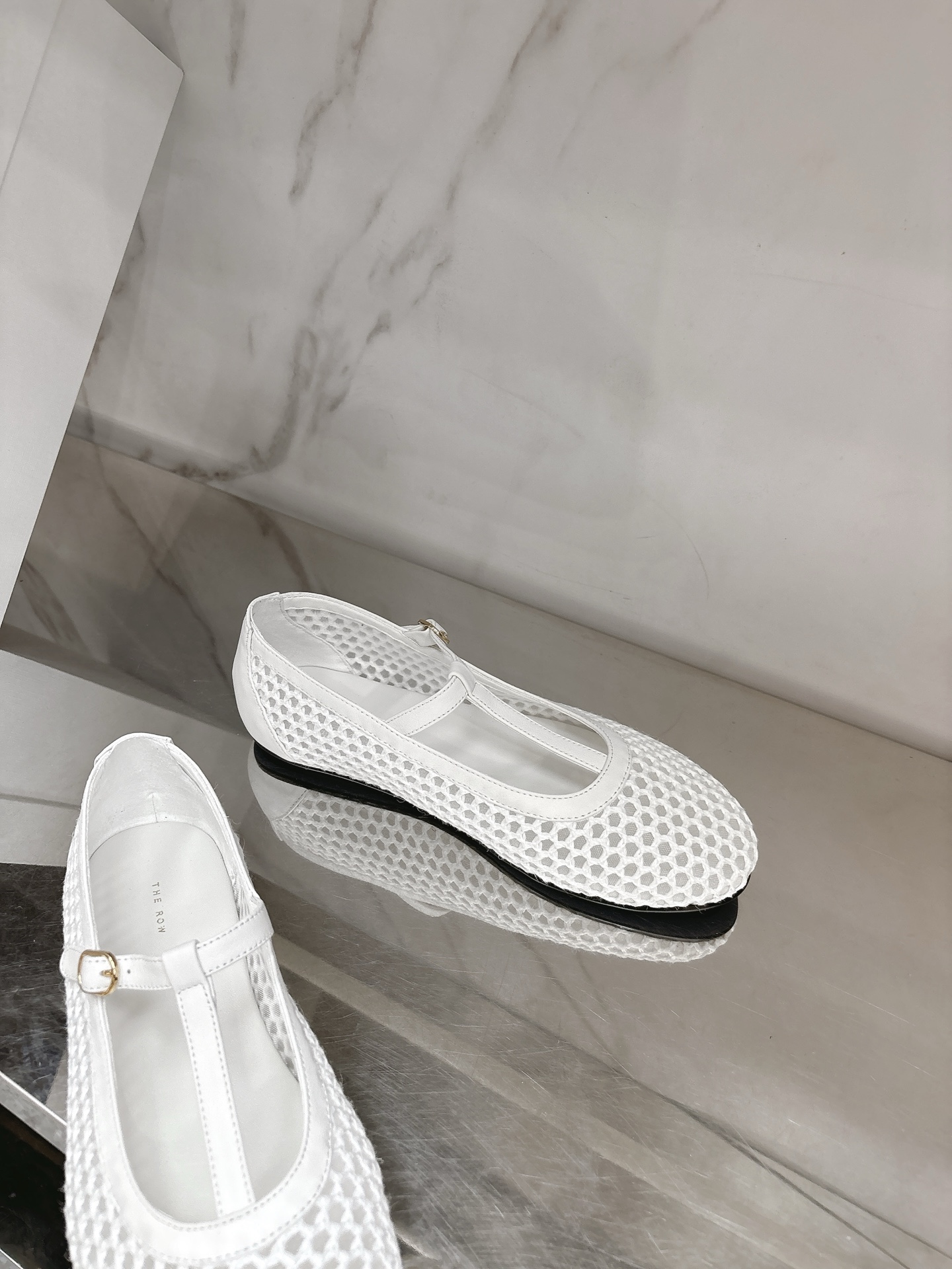 2025 New Hotnet Super-Ventilating Flat Shoes: Sheepskin, Italian Platinum, Sizes 35-39# - 图片 5