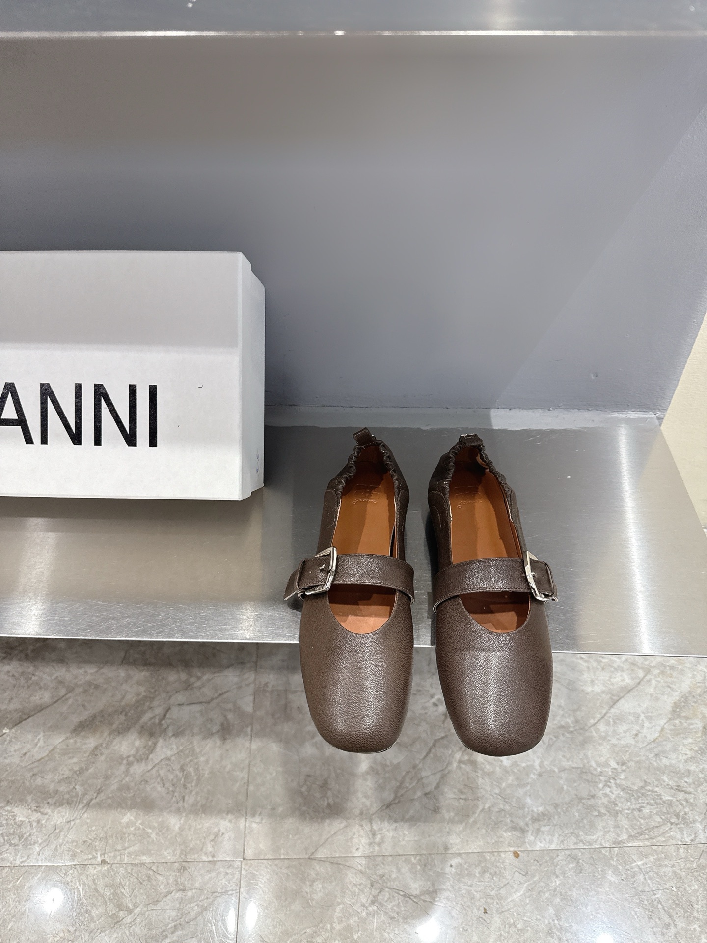 GANNI Spring/Summer 25s Collection: Derby Shoes in Classic Black and White.