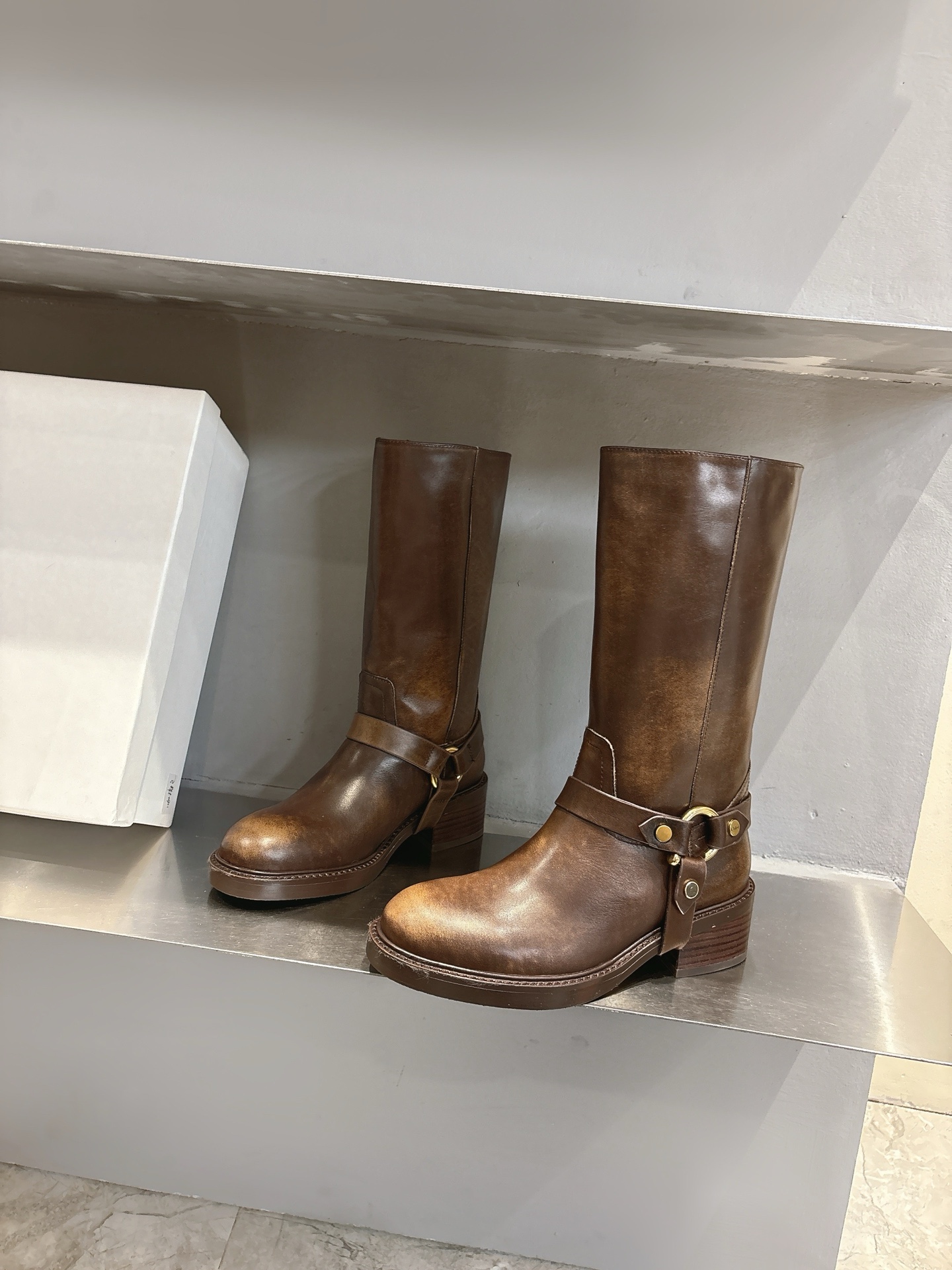 “Chloe Cloeloy2025: Italian Leather Fairy Boots with Copper Buttons and Custom Design”