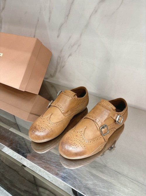 Miu Miu Women's Oxford Shoes, Retro Leather Shoes, Size 35-39 1 Miu Miu Women's Oxford Shoes, Retro Leather Shoes, Size 35-39