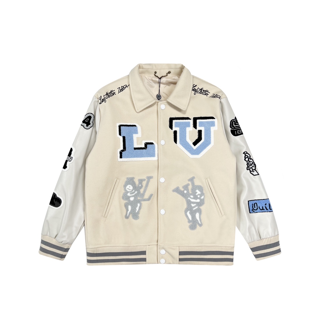 Louis Vuitton/路易威登 兔八哥卡通贴饰拼接棒球服外套