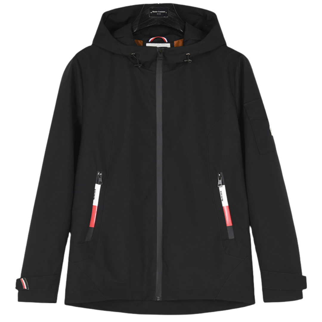 Moncler/蒙口 25ss 小标口袋拉链连帽夹克外套 黑色