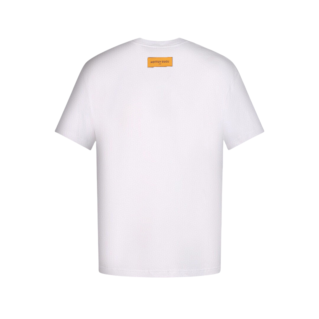 Louis Vuitton/路易威登 25ss 渐变小标牙刷绣圆领短袖T恤 黑色 白色