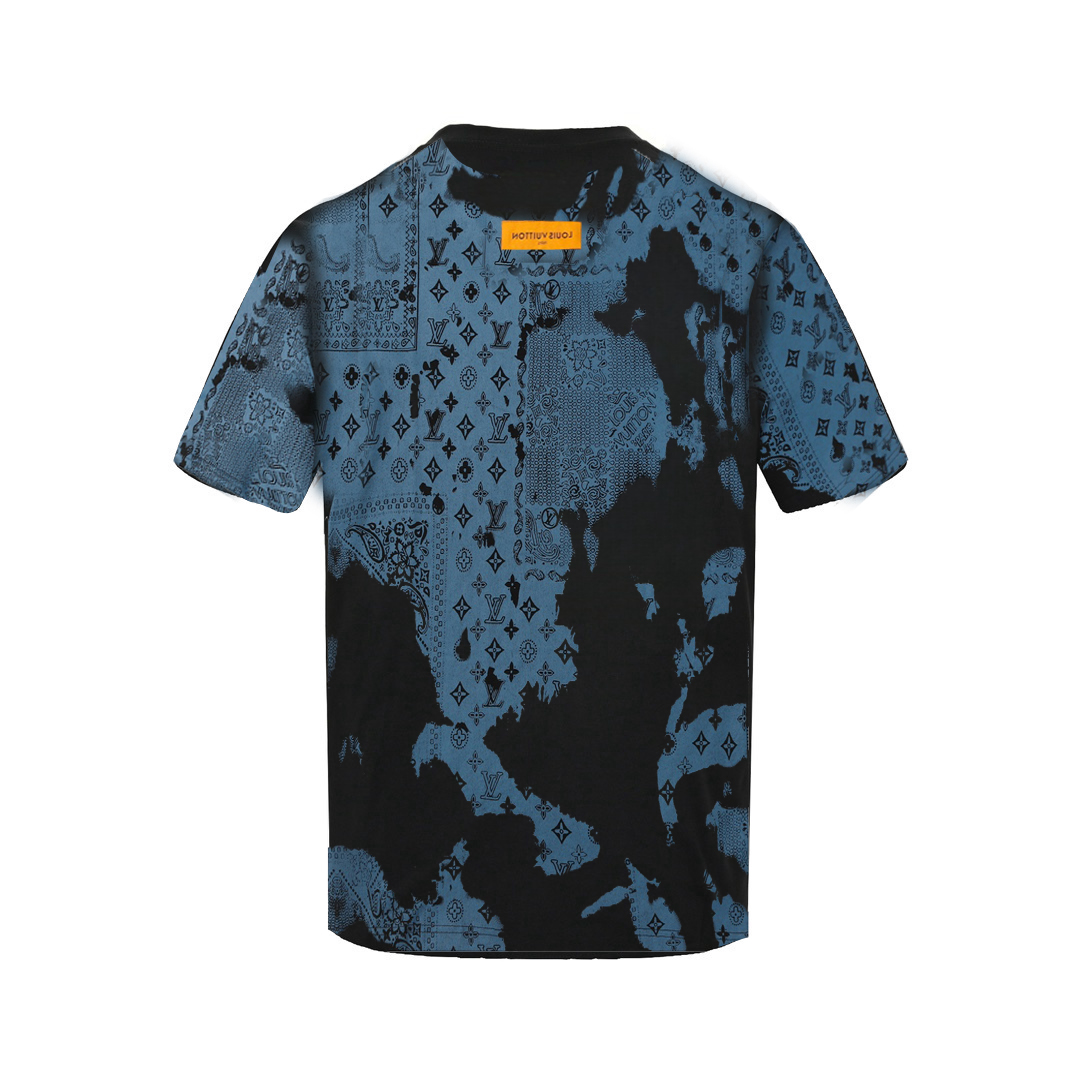 Louis Vuitton/路易威登 老花腰果花扎染短袖T恤 黑色 白色