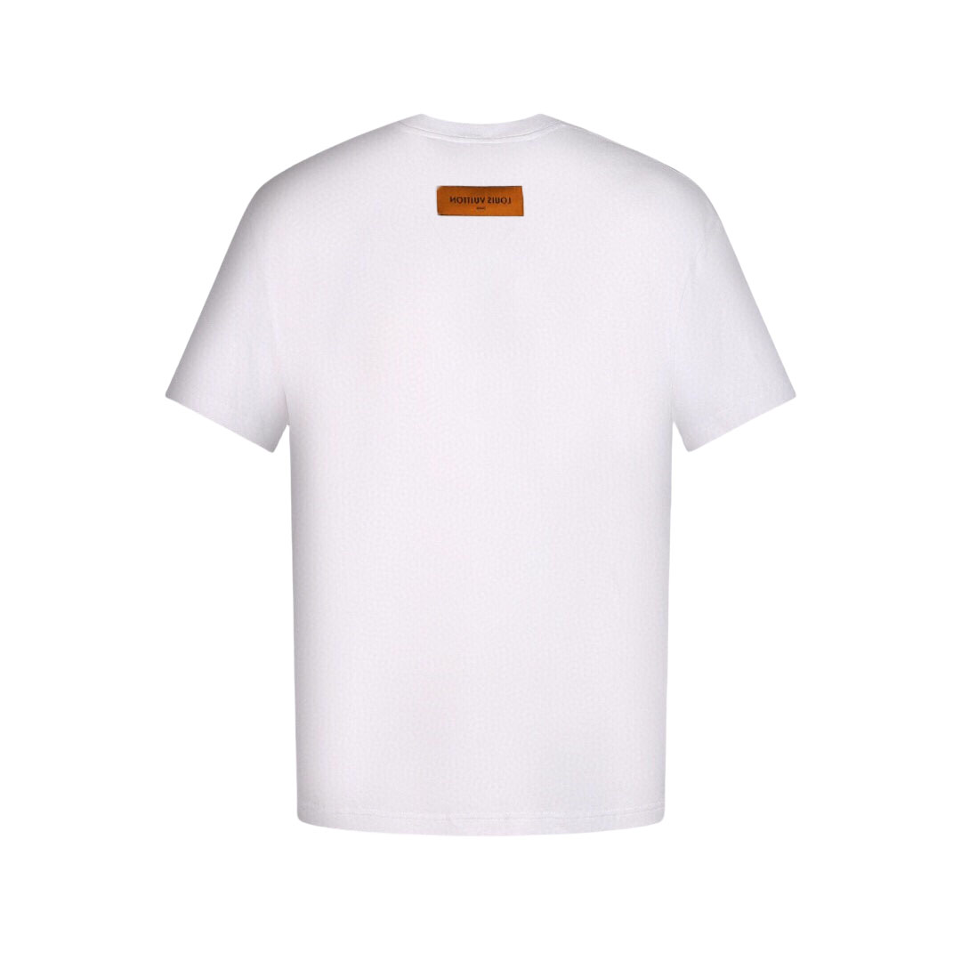 Louis Vuitton/路易威登 老花手绘涂鸦短袖T恤 黑色 白色