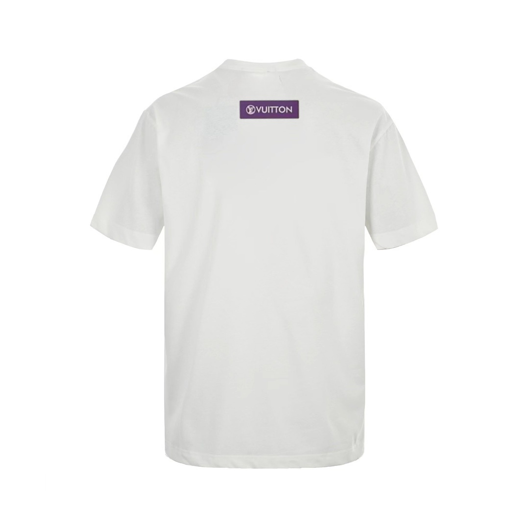 Louis Vuitton/路易威登 小标刺绣长颈鹿短袖T恤 白色