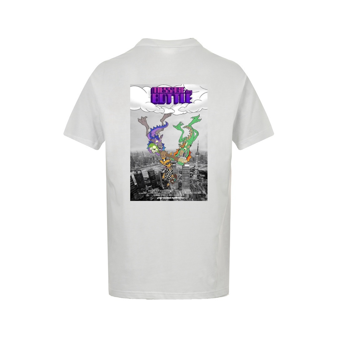 Louis Vuitton/路易威登 卡通调皮鬼短袖T恤白色-Chinese UA Cheap High Quatity Brand Clothes Bags handbags Sneakers wholesale wholesaler seller from China Factory suppliers Fashion Clothing Shoes best Quality Beautiful Price Louis Vuitton/路易威登 卡通调皮鬼短袖T恤白色