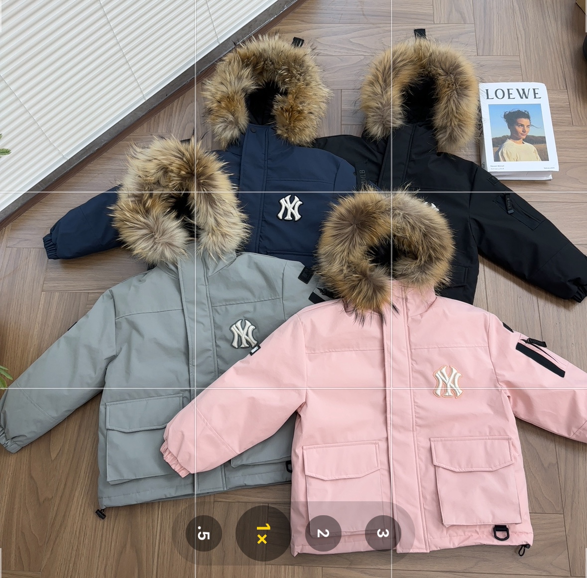 ｜MLB纽约洋基队 儿童徽标大毛领工装/羽绒服