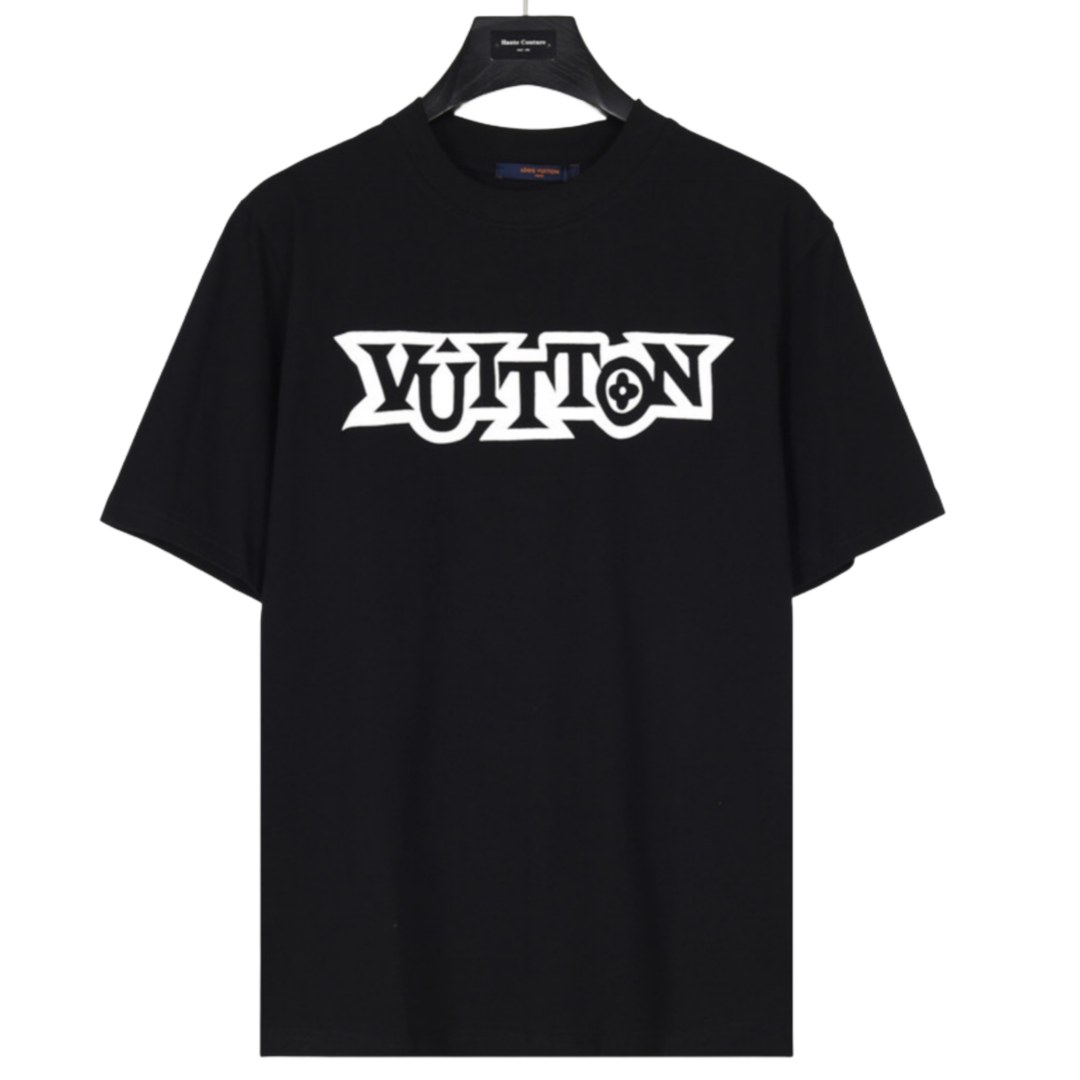 Louis Vuitton/路易威登 立体字母Logo印花短袖T恤 黑色-Chinese UA Cheap High Quatity Brand Clothes Bags handbags Sneakers wholesale wholesaler seller from China Factory suppliers Fashion Clothing Shoes best Quality Beautiful Price Louis Vuitton/路易威登 立体字母Logo印花短袖T恤 黑色