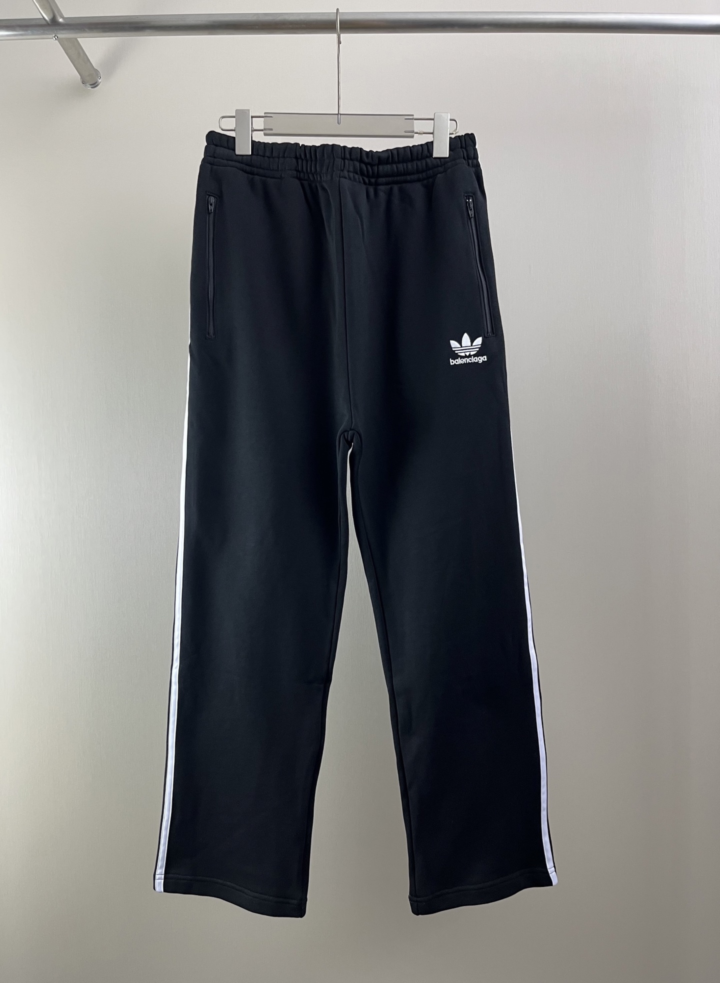 Balenciaga X Adidas Black Striped Straight-Leg Track Pants