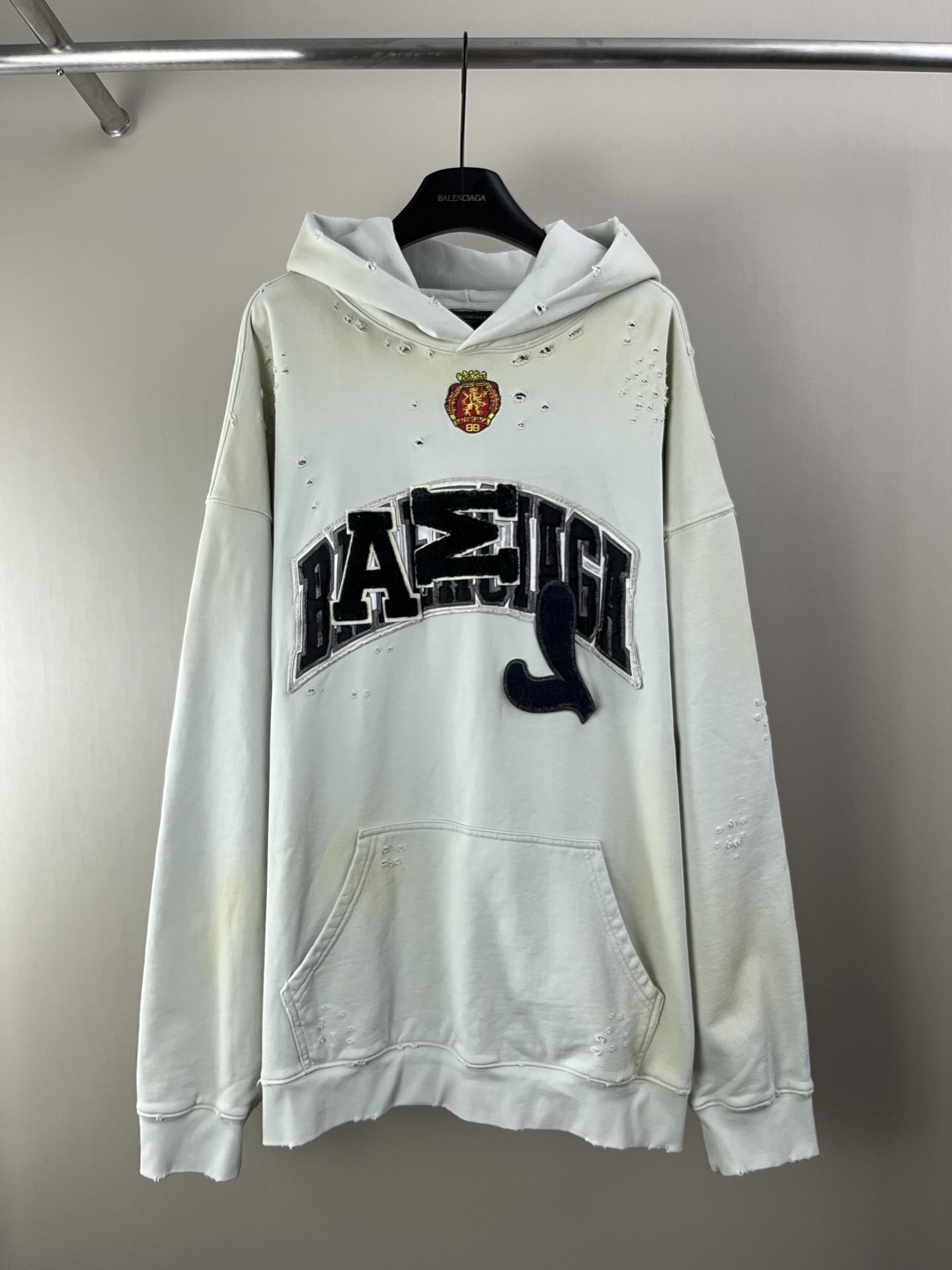 Balenciaga Manchester United Distressed Unisex Hoodie - Limited Edition